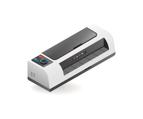 Obraz premium Technology laminating tool concept isometric illustration