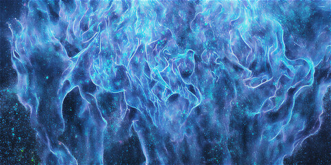 Obraz premium 青色の抽象模様のデザイン Generative AI