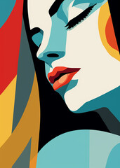 abstract woman design, illustration 