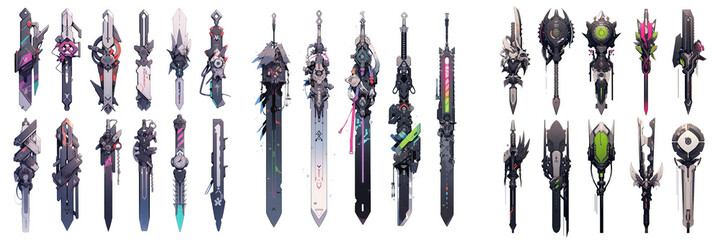 Obraz premium Weapons for games 2D view
