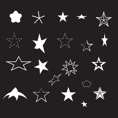 Obraz premium Hand drawn sparkling star. Retro abstract illustration with hand drawn sparkle for celebration design
