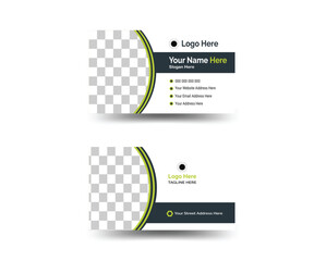 business card design Horizontal and vertical layout Personal visiting card with company logo business template
