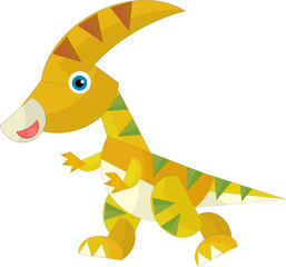 cartoon happy and funny colorful prehistoric dinosaur dino isolated illustration for kids
