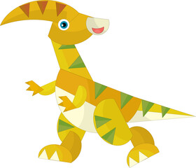 cartoon happy and funny colorful prehistoric dinosaur dino isolated illustration for kids