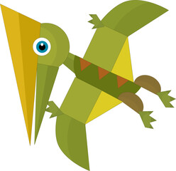 Cartoon dinosaur pterodactyl or other dino bird isolated illustration for kids © honeyflavour
