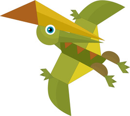 Cartoon dinosaur pterodactyl or other dino bird isolated illustration for kids © honeyflavour