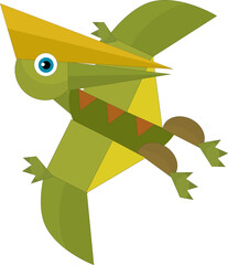 Cartoon dinosaur pterodactyl or other dino bird isolated illustration for kids © honeyflavour