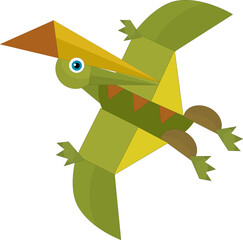 Cartoon dinosaur pterodactyl or other dino bird isolated illustration for kids © honeyflavour