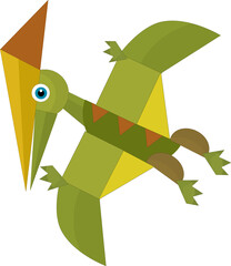 Cartoon dinosaur pterodactyl or other dino bird isolated illustration for kids © honeyflavour