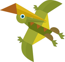 Cartoon dinosaur pterodactyl or other dino bird isolated illustration for kids © honeyflavour