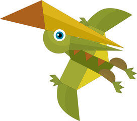 Cartoon dinosaur pterodactyl or other dino bird isolated illustration for kids © honeyflavour
