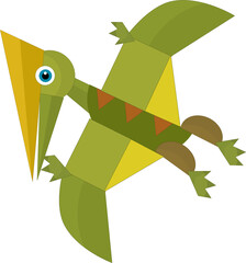 Cartoon dinosaur pterodactyl or other dino bird isolated illustration for kids © honeyflavour