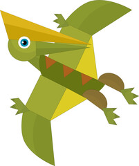 Cartoon dinosaur pterodactyl or other dino bird isolated illustration for kids © honeyflavour