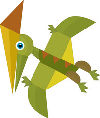 Cartoon dinosaur pterodactyl or other dino bird isolated illustration for kids © honeyflavour