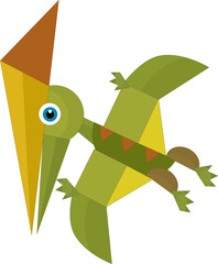 Cartoon dinosaur pterodactyl or other dino bird isolated illustration for kids © honeyflavour
