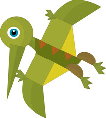 Cartoon dinosaur pterodactyl or other dino bird isolated illustration for kids © honeyflavour