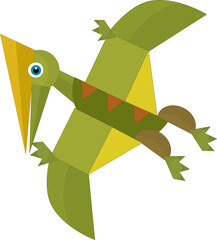 Cartoon dinosaur pterodactyl or other dino bird isolated illustration for kids © honeyflavour