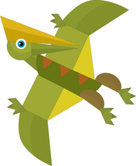 Cartoon dinosaur pterodactyl or other dino bird isolated illustration for kids © honeyflavour