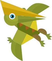 Cartoon dinosaur pterodactyl or other dino bird isolated illustration for kids © honeyflavour