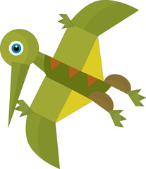 Cartoon dinosaur pterodactyl or other dino bird isolated illustration for kids © honeyflavour