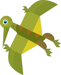 Cartoon dinosaur pterodactyl or other dino bird isolated illustration for kids © honeyflavour