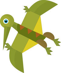 Cartoon dinosaur pterodactyl or other dino bird isolated illustration for kids © honeyflavour
