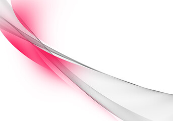 Abstract background waves. White, pink and grey abstract background for wallpaper or business card