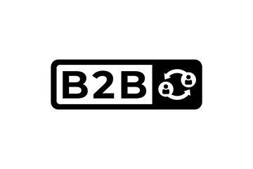 Best B2B label vector for the best business design element. B2B sign vector for business to business symbol. Best B2B label vector for mobile apps and websites design element.