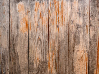 Old wooden weathered parallel vertical planks as background