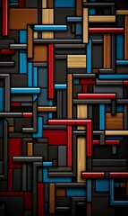 Block Tube Design Pattern Phone Wallpaper Background