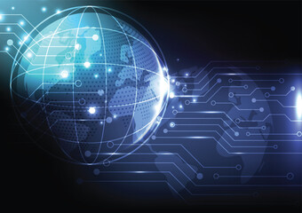 Vector illustration of technology network background.connection line.Global network.