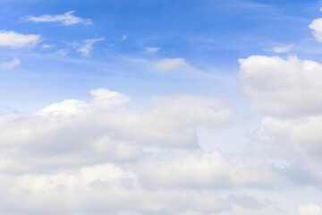 Summer blue sky cloud gradient light white background. Gloomy vivid cyan landscape in environment...