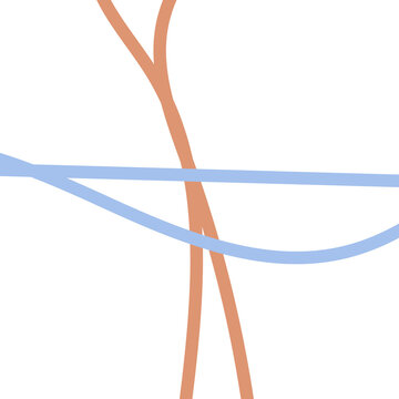 Pastel Orange and blue graphic lines background 