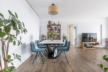 Living room of a house with contemporary design furniture