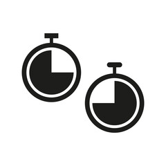 Time icon. Clock icon. Vector illustration. EPS 10.