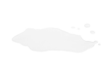 Puddle of pure water on white background