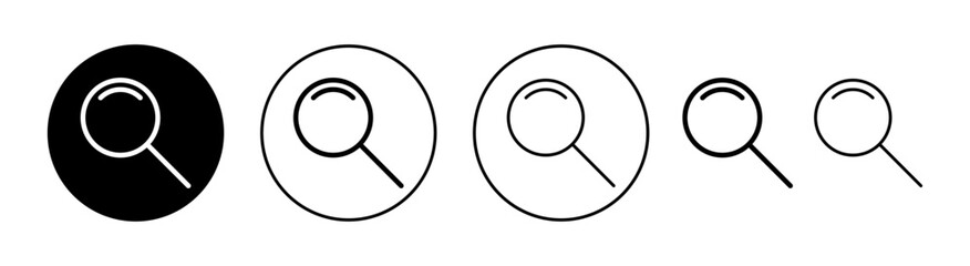 Search icon set for web and mobile app. search magnifying glass sign and symbol