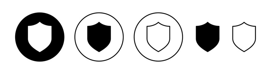 Shield icon set for web and mobile app. Protection icon. Security sign and symbol