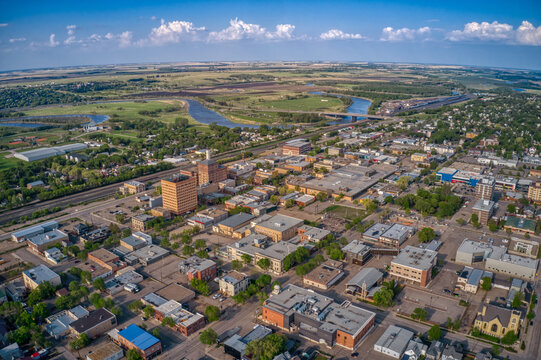 Aerial View of Brandon, Manitoba during Summer