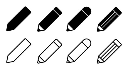 Pencil icon set illustration. pen sign and symbol. edit icon vector