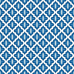 Fototapeta premium Oriental traditional pattern. Ogee abstract ornament. Repeated maroccan mosaic tiles. Lantern shapes motif. Tracery window wallpaper. Arabesque digital paper, textile print. Seamless surface design