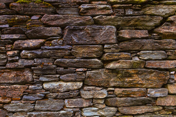 Horizontal grudge ages stone wall for pattern and background use