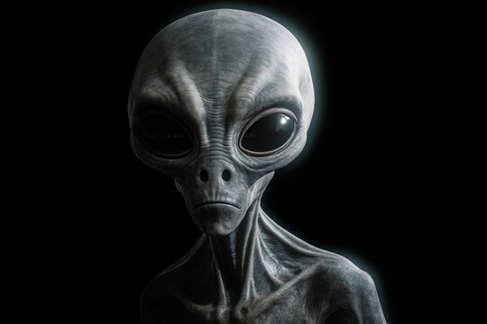 Alien - UFO - Extraterrestrial - Created with Generative AI technology.