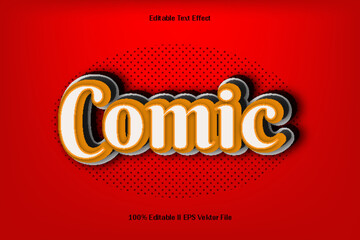 Comic Editable Text Effect Emboss Cartoon Gradient Style