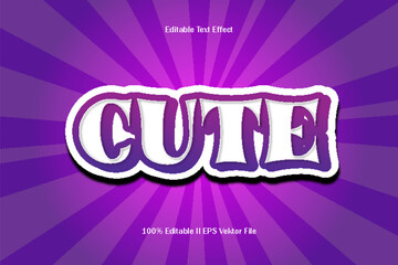 Cute Editable Text Effect Emboss Cartoon Gradient Style