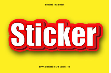 Sticker Editable Text Effect 3d Emboss Cartoon Style
