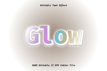 Glow Editable Text Effect 3d Emboss Cartoon Gradient Style