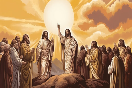 Background information about the ascension day of the son of God, generative AI	
