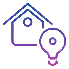 SmartHome icon, line gradient icon style