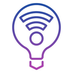 light bulbs icon, line gradient icon style
